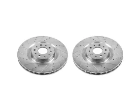 Power Stop Evolution Drilled & Slotted Rotors - Pair Front Fiat 500L 2014-2019