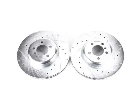 Power Stop Evolution Drilled & Slotted Rotors - Pair Front BMW 335i 2013-2015
