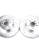 Power Stop Evolution Drilled & Slotted Rotors - Pair Front BMW 335i 2013-2015                                     - EBR1438XPR - Image 2