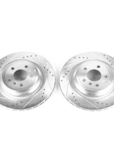 Power Stop Evolution Drilled & Slotted Rotors - Pair Rear Mercedes-Benz GLE43 AMG 2017-2018                                     - EBR1453XPR - Image 2