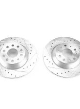 Power Stop Evolution Drilled & Slotted Rotors - Pair Rear Audi A3 2015-2016                                     - EBR1498XPR - Image 2