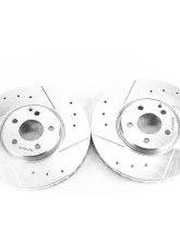 Power Stop Evolution Drilled & Slotted Rotors - Pair Front Mercedes-Benz E500 2004-2006                                     - EBR1628XPR - Image 2