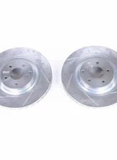 Power Stop Evolution Drilled & Slotted Rotors - Pair Front Mercedes-Benz CLK500 2003-2006                                     - EBR1630XPR - Image 2
