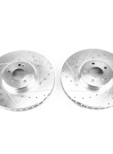 Power Stop Evolution Drilled & Slotted Rotors - Pair Front Mercedes-Benz C43 AMG 2017-2018                                     - EBR1649XPR - Image 2