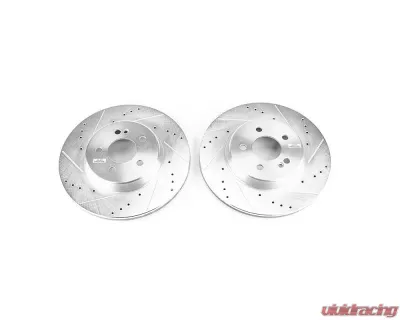 Power Stop Evolution Drilled & Slotted Rotors - Pair Rear Mercedes-Benz C43 AMG 2017-2018 - EBR1650XPR