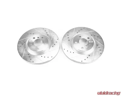 Power Stop Evolution Drilled & Slotted Rotors - Pair Front BMW X1 2016-2018 - EBR1656XPR