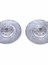 Power Stop Evolution Drilled & Slotted Rotors - Pair Front Volkswagen Atlas 2018                                     - EBR1662XPR - Image 2