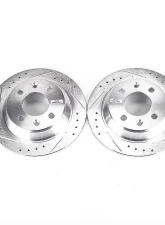 Power Stop Evolution Drilled & Slotted Rotors - Pair Rear Saab 900 1987-1993                                     - EBR232XPR - Image 2