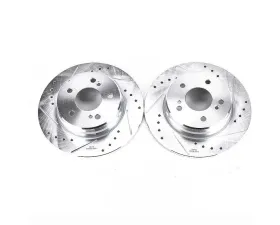 Power Stop Evolution Drilled & Slotted Rotors - Pair Rear Chrysler Crossfire 2004-2008