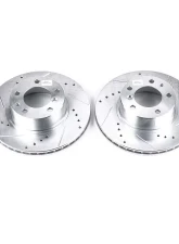 Power Stop Evolution Drilled & Slotted Rotors - Pair Front BMW 525i 1989-1995                                     - EBR288XPR - Image 2