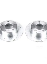 Power Stop Evolution Drilled & Slotted Rotors - Pair Rear Audi A6 1995-2004                                     - EBR429XPR - Image 2
