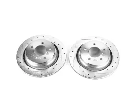 Power Stop Evolution Drilled & Slotted Rotors - Pair Rear BMW M3 1995-1999