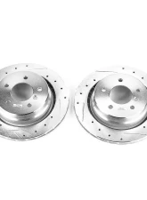Power Stop Evolution Drilled & Slotted Rotors - Pair Rear BMW M3 1995-1999                                     - EBR464XPR - Image 2