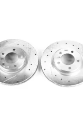 Power Stop Evolution Drilled & Slotted Rotors - Pair Front BMW M3 1995-1999                                     - EBR466XPR - Image 2