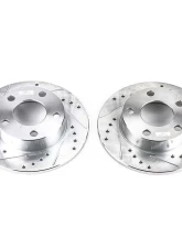 Power Stop Evolution Drilled & Slotted Rotors - Pair Rear Audi A4 Quattro 1996-2001                                     - EBR471XPR - Image 2