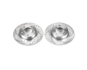 Power Stop Evolution Drilled & Slotted Rotors - Pair Front BMW 318ti 1995-1999