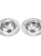 Power Stop Evolution Drilled & Slotted Rotors - Pair Front BMW 318ti 1995-1999                                     - EBR473XPR - Image 2