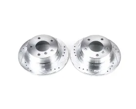 Power Stop Evolution Drilled & Slotted Rotors - Pair Rear BMW 318ti 1995-1999