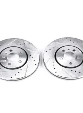 Power Stop Evolution Drilled & Slotted Rotors - Pair Front Volkswagen Golf 1996-1999                                     - EBR482XPR - Image 2