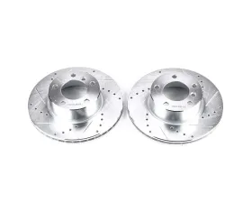 Power Stop Evolution Drilled & Slotted Rotors - Pair Front BMW 525i 2001-2003