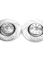 Power Stop Evolution Drilled & Slotted Rotors - Pair Front Audi A4 2002-2006                                     - EBR499XPR - Image 2