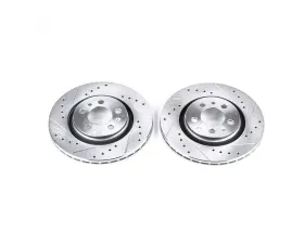 Power Stop Evolution Drilled & Slotted Rotors - Pair Front Volkswagen Beetle 1998-2006