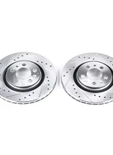 Power Stop Evolution Drilled & Slotted Rotors - Pair Front Volkswagen Beetle 1998-2006                                     - EBR615XPR - Image 2
