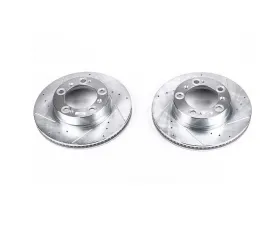 Power Stop Evolution Drilled & Slotted Rotors - Pair Front Porsche Boxster 1997-2004