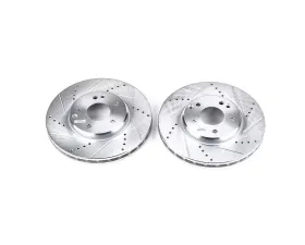 Power Stop Evolution Drilled & Slotted Rotors - Pair Front Chrysler Crossfire 2004-2008