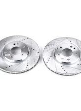 Power Stop Evolution Drilled & Slotted Rotors - Pair Front Chrysler Crossfire 2004-2008                                     - EBR625XPR - Image 2