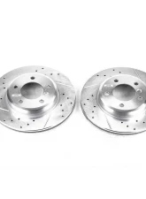 Power Stop Evolution Drilled & Slotted Rotors - Pair Front BMW 323i 2000                                     - EBR630XPR - Image 2