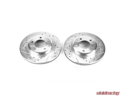 Power Stop Evolution Drilled & Slotted Rotors - Pair Front BMW 323i 2000 - EBR630XPR