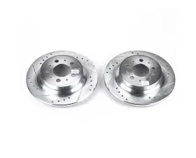 Power Stop Evolution Drilled & Slotted Rotors - Pair Rear Volvo S60 2001-2009