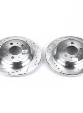 Power Stop Evolution Drilled & Slotted Rotors - Pair Rear Volvo S60 2001-2009                                     - EBR634XPR - Image 2