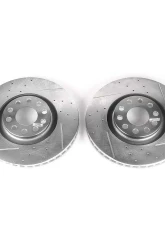 Power Stop Evolution Drilled & Slotted Rotors - Pair Front Audi A4 2006-2009                                     - EBR637XPR - Image 2