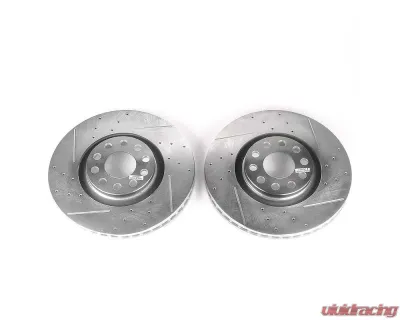 Power Stop Evolution Drilled & Slotted Rotors - Pair Front Audi A4 2006-2009 - EBR637XPR