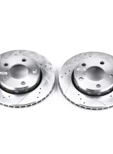 Power Stop Evolution Drilled & Slotted Rotors - Pair Rear Audi S4 2000-2002                                     - EBR638XPR - Image 2