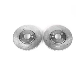Power Stop Evolution Drilled & Slotted Rotors - Pair Front Volkswagen Beetle 1999-2010