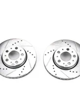 Power Stop Evolution Drilled & Slotted Rotors - Pair Front Volvo S60 2001-2007                                     - EBR642XPR - Image 2
