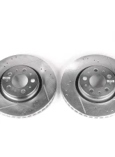 Power Stop Evolution Drilled & Slotted Rotors - Pair Front Volvo S60 2001-2009                                     - EBR643XPR - Image 2