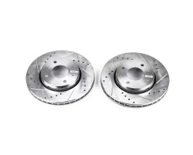 Power Stop Evolution Drilled & Slotted Rotors - Pair Front Volvo S40 2000-2004