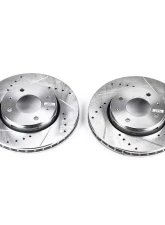 Power Stop Evolution Drilled & Slotted Rotors - Pair Front Volvo S40 2000-2004                                     - EBR644XPR - Image 2