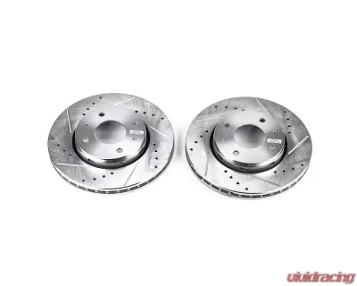 Power Stop Evolution Drilled & Slotted Rotors - Pair Front Volvo S40 2000-2004 - EBR644XPR