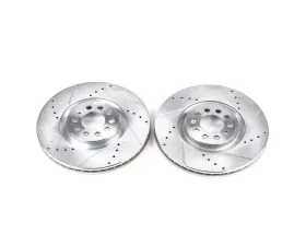 Power Stop Evolution Drilled & Slotted Rotors - Pair Front Audi TT 1999-2006