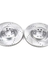 Power Stop Evolution Drilled & Slotted Rotors - Pair Front Audi TT 1999-2006                                     - EBR646XPR - Image 2