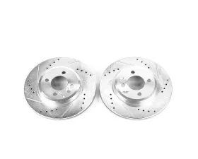 Power Stop Evolution Drilled & Slotted Rotors - Pair Front Mini Cooper 2002-2007