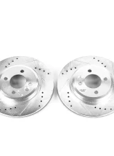 Power Stop Evolution Drilled & Slotted Rotors - Pair Front Mini Cooper 2002-2007                                     - EBR651XPR - Image 2