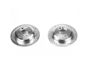 Power Stop Evolution Drilled & Slotted Rotors - Pair Rear Mini Cooper 2002-2006