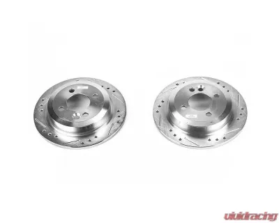 Power Stop Evolution Drilled & Slotted Rotors - Pair Rear Mini Cooper 2002-2006 - EBR652XPR