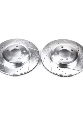Power Stop Evolution Drilled & Slotted Rotors - Pair Front BMW 330Ci 2001-2006                                     - EBR653XPR - Image 2